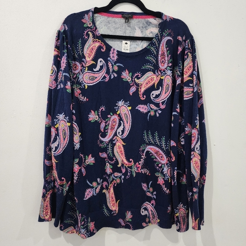 Talbots Paisley Light Sweater
